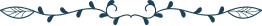 Decorative horizontal divider with a symmetrical vine and leaf pattern in dark blue on a light background.